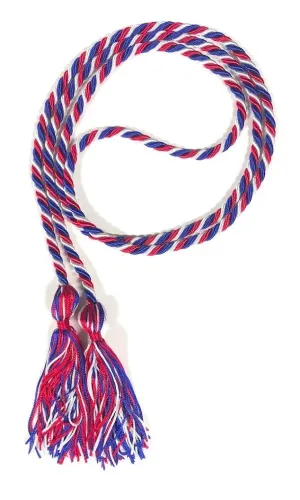 Red/White/Royal Blue Graduation Honor Cords