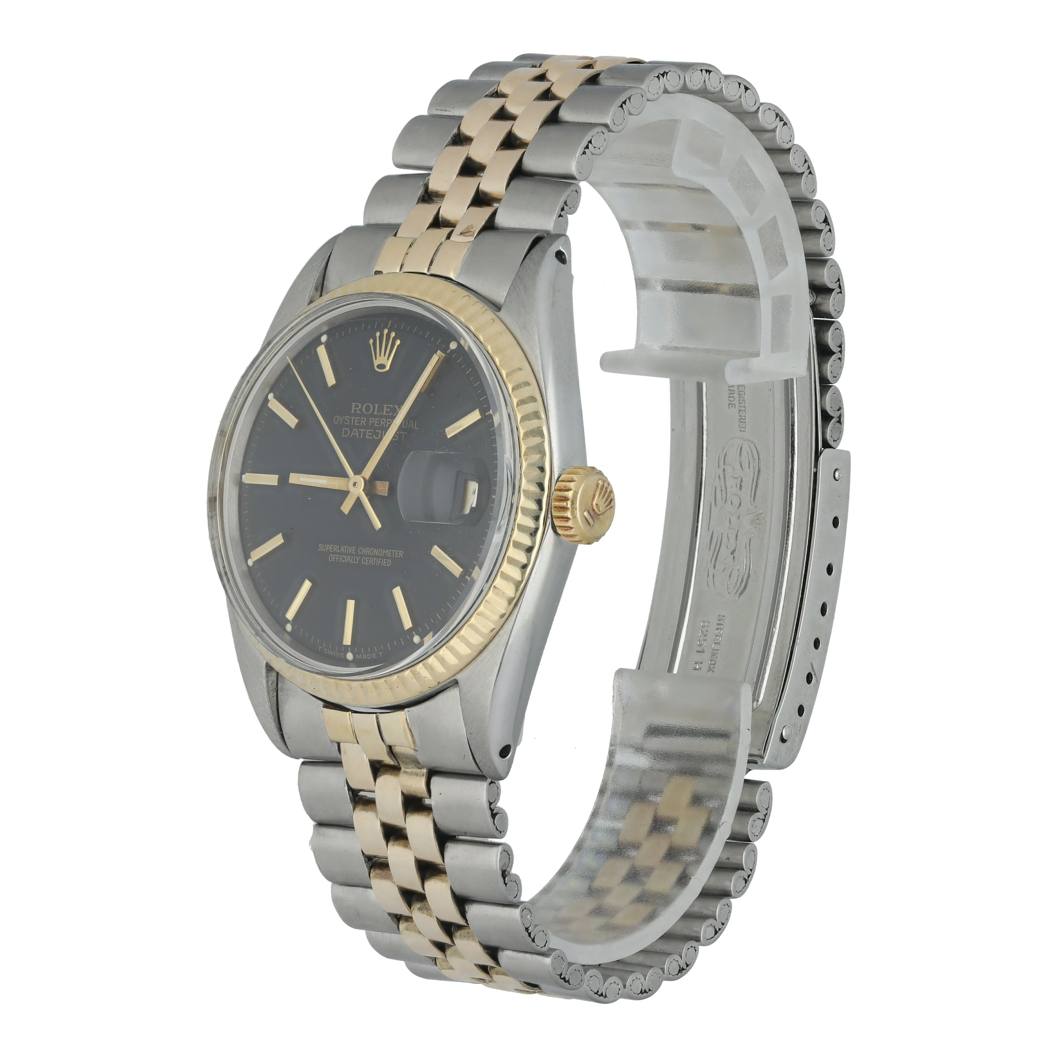 Rolex Datejust 1601 Black Dial Vintage Mens Watch