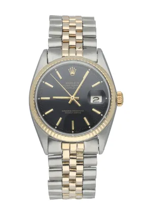 Rolex Datejust 1601 Black Dial Vintage Mens Watch