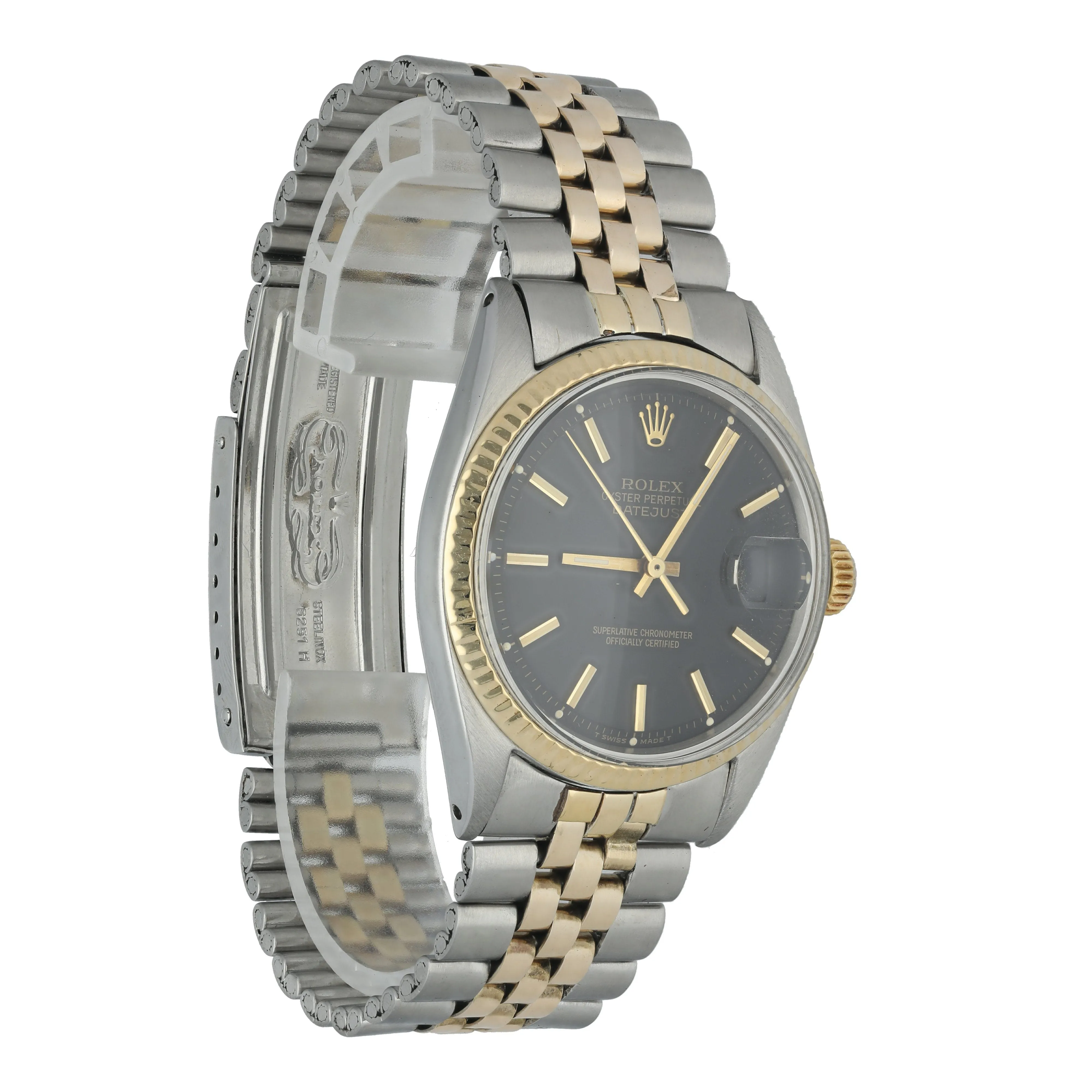 Rolex Datejust 1601 Black Dial Vintage Mens Watch