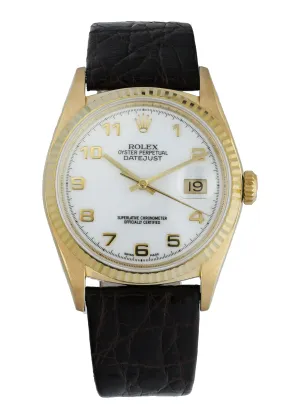 Rolex DateJust 16018 18k Yellow Gold Men's Watch