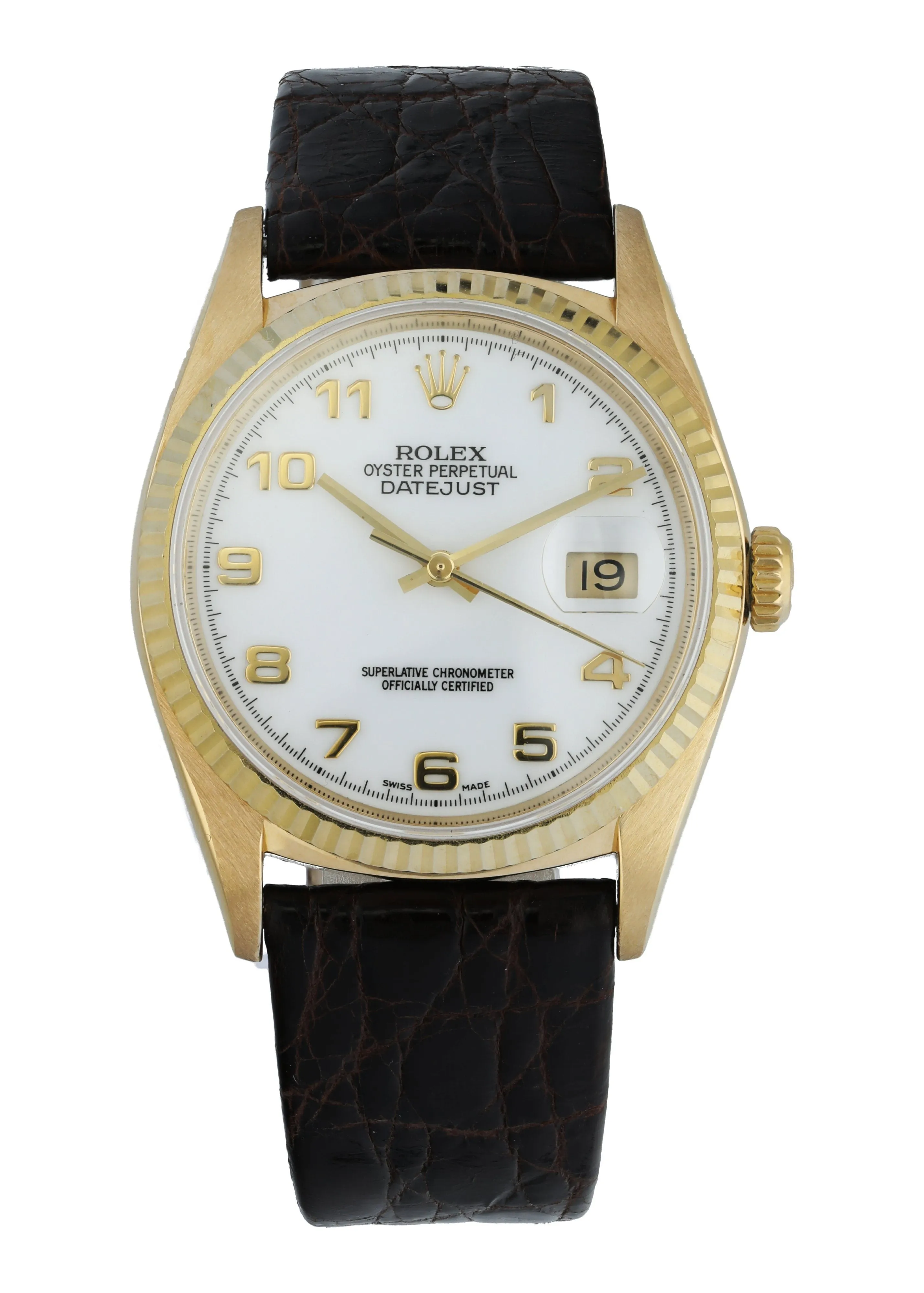 Rolex DateJust 16018 18k Yellow Gold Men's Watch