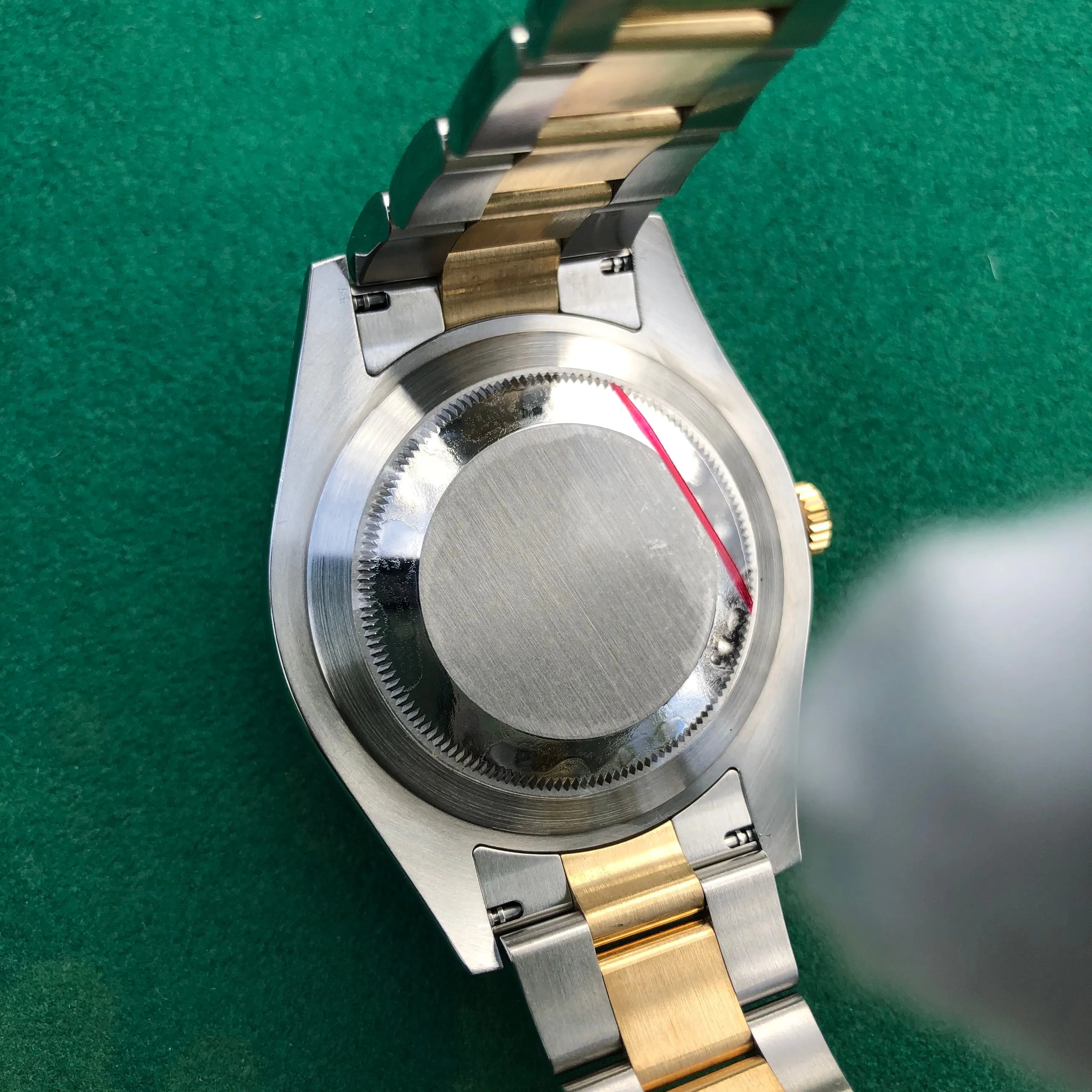 Rolex Datejust II 116333 Wimbledon 18K Gold Steel Two Tone Slate Green Roman 41mm Wristwatch Box Papers