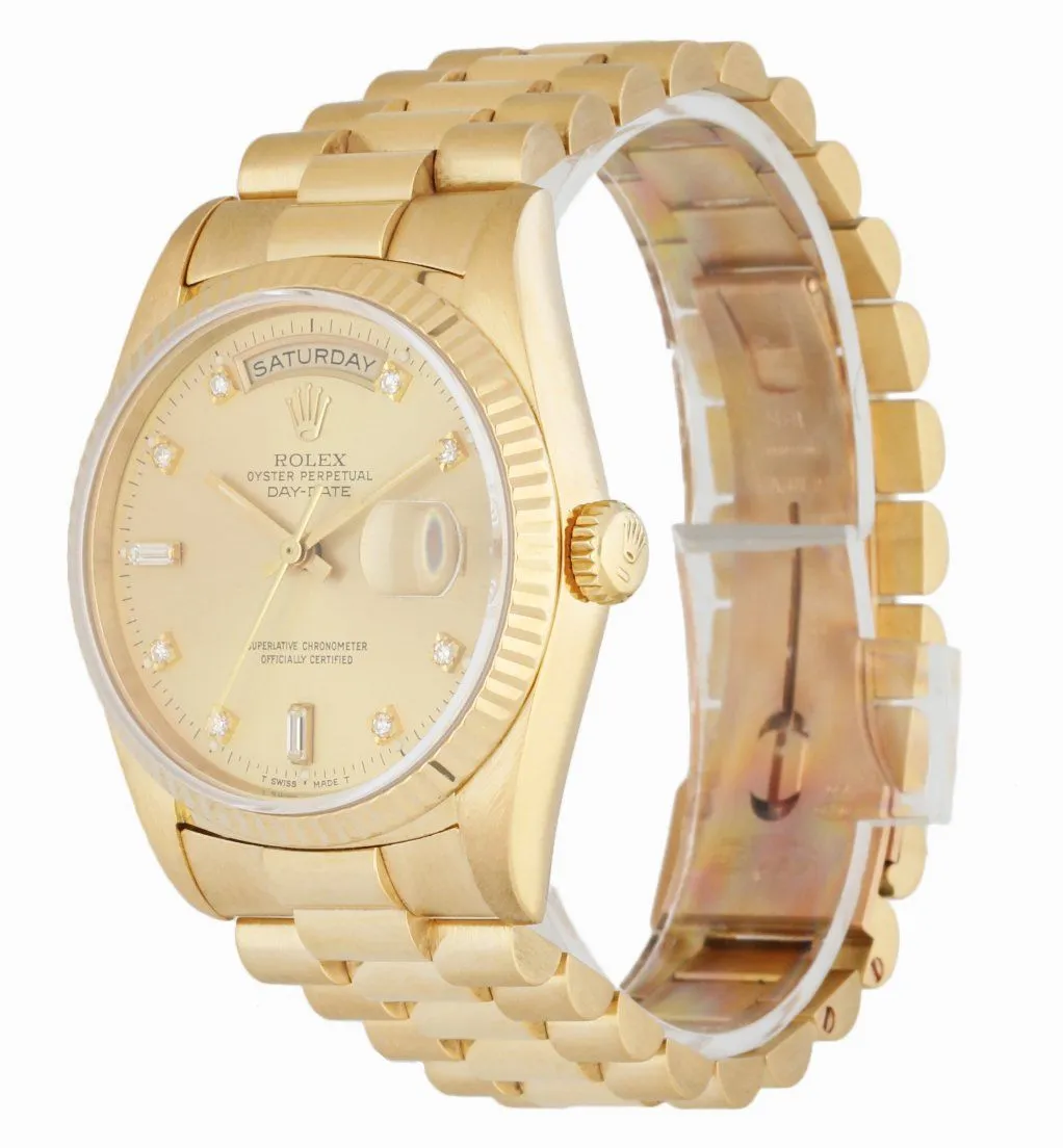 Rolex Day Date 18238 President Diamond Dial Box Papers