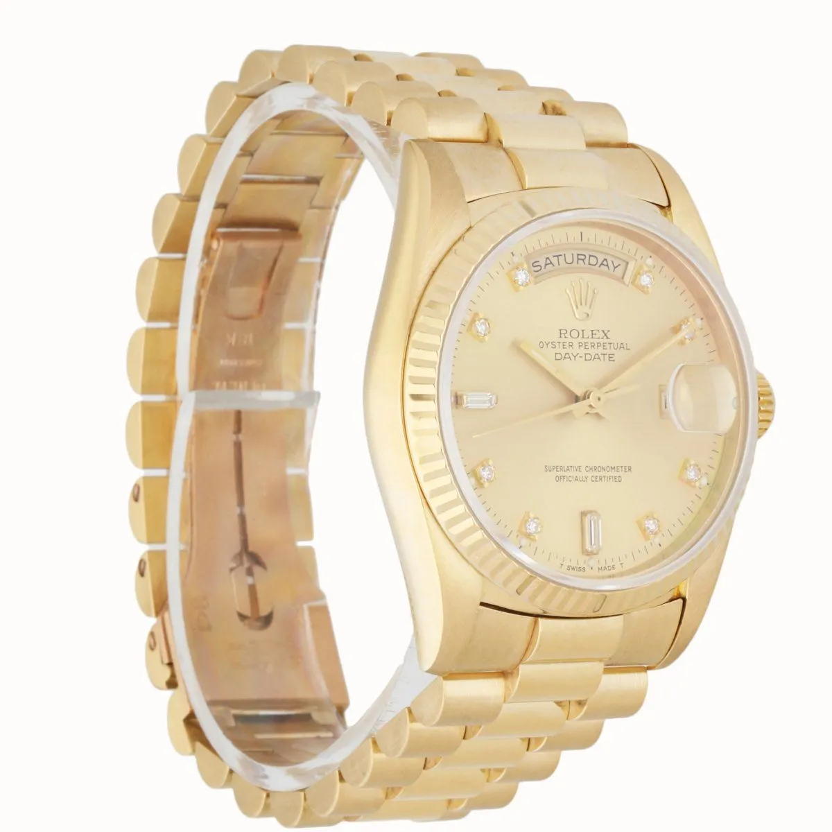 Rolex Day Date 18238 President Diamond Dial Box Papers