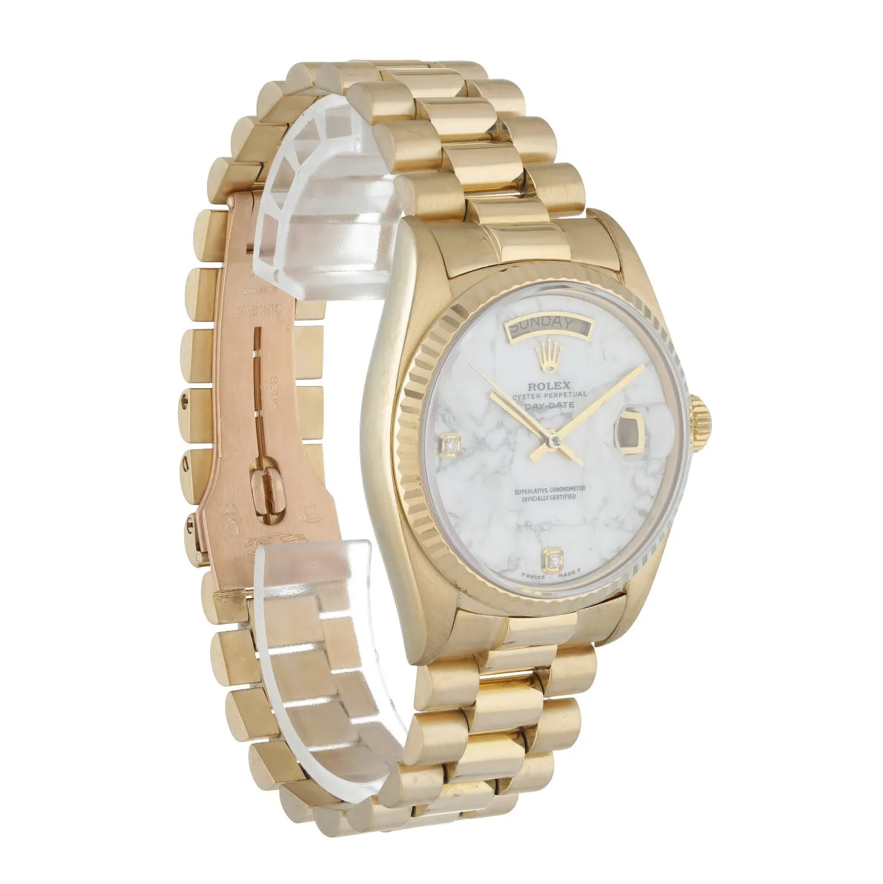 Rolex Day Date President 18038 Marble Diamond Dial