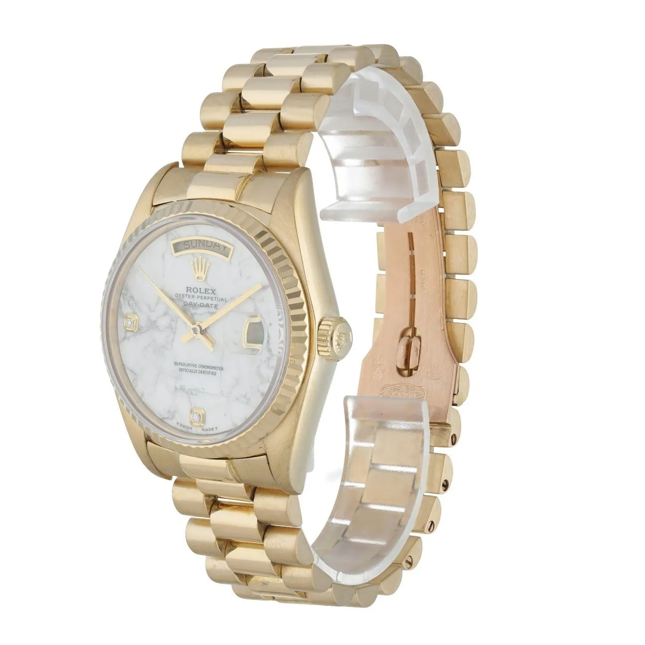 Rolex Day Date President 18038 Marble Diamond Dial