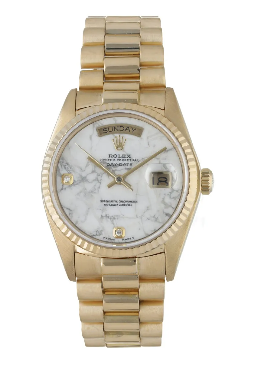 Rolex Day Date President 18038 Marble Diamond Dial