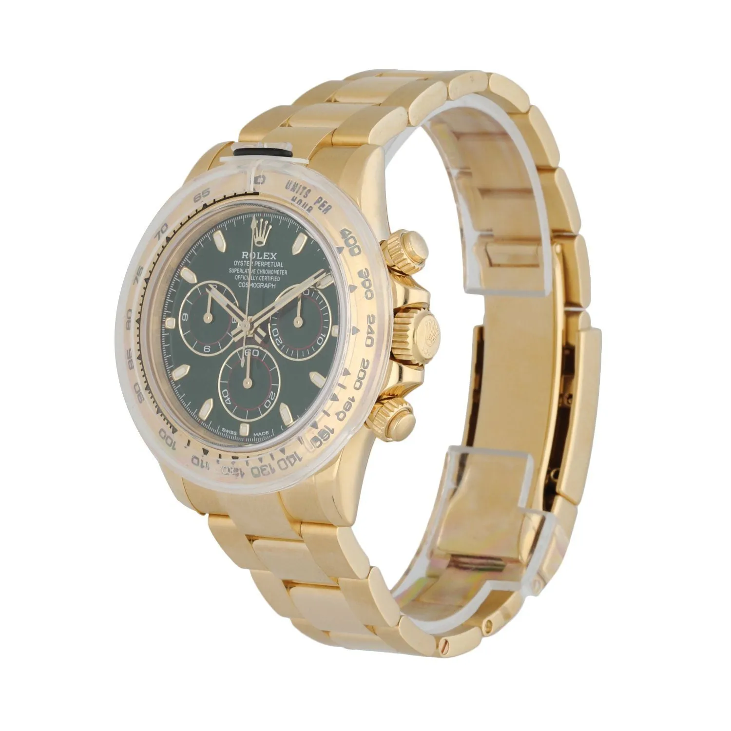 Rolex Daytona 116508 Green Dial 18K Yellow Gold  Men's Watch Box & Papers