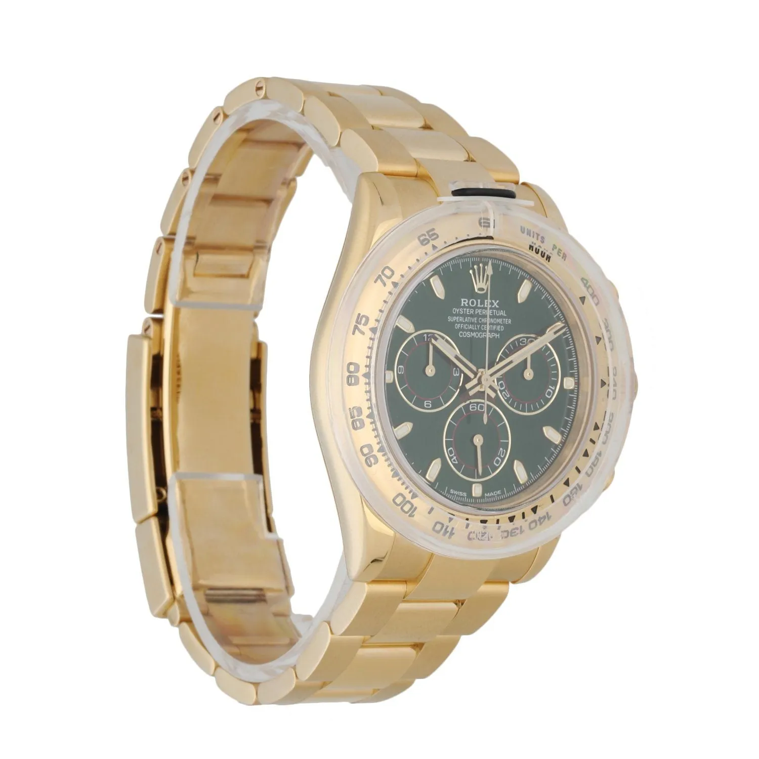 Rolex Daytona 116508 Green Dial 18K Yellow Gold  Men's Watch Box & Papers
