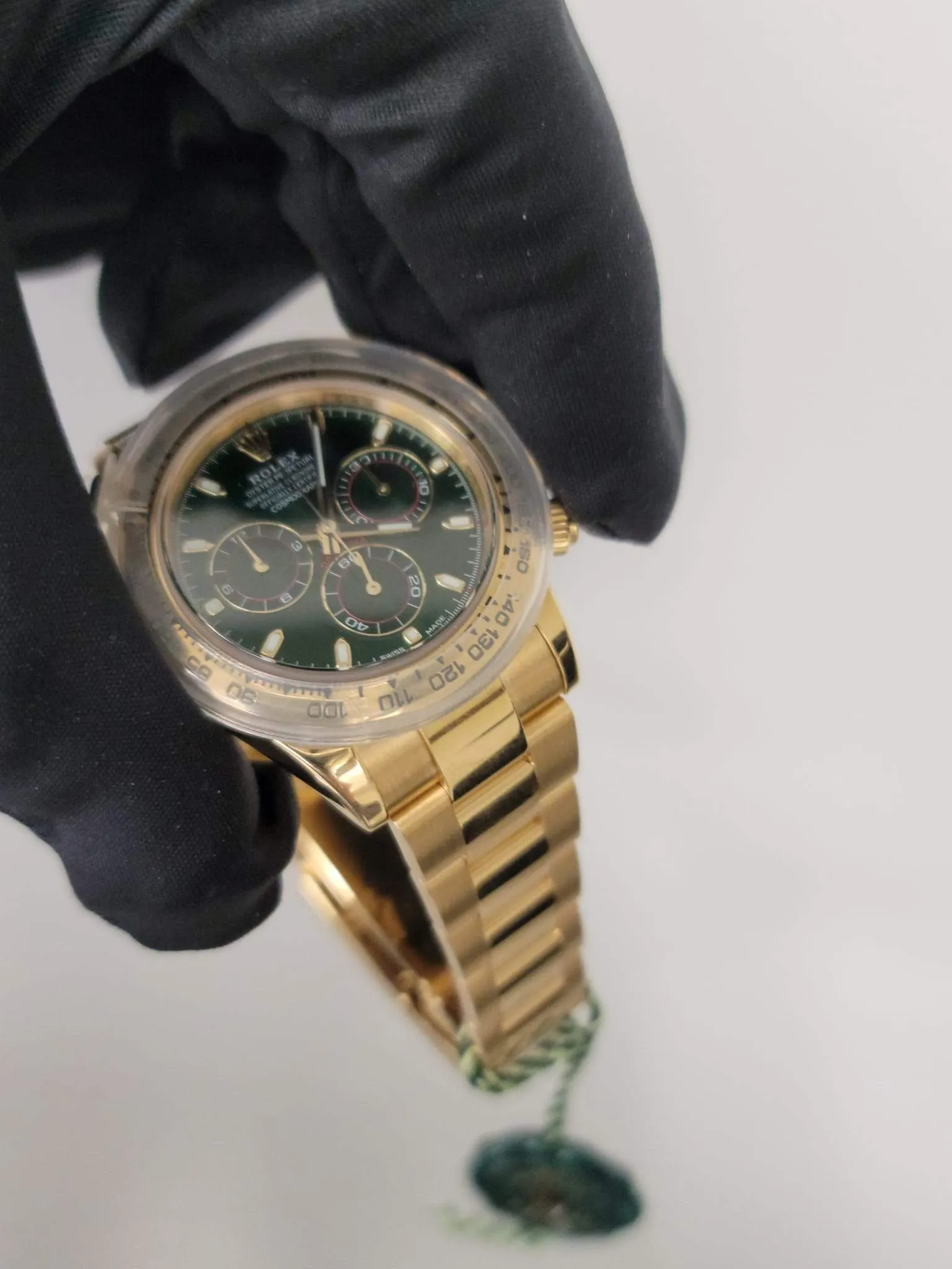 Rolex Daytona 116508 Green Dial 18K Yellow Gold  Men's Watch Box & Papers