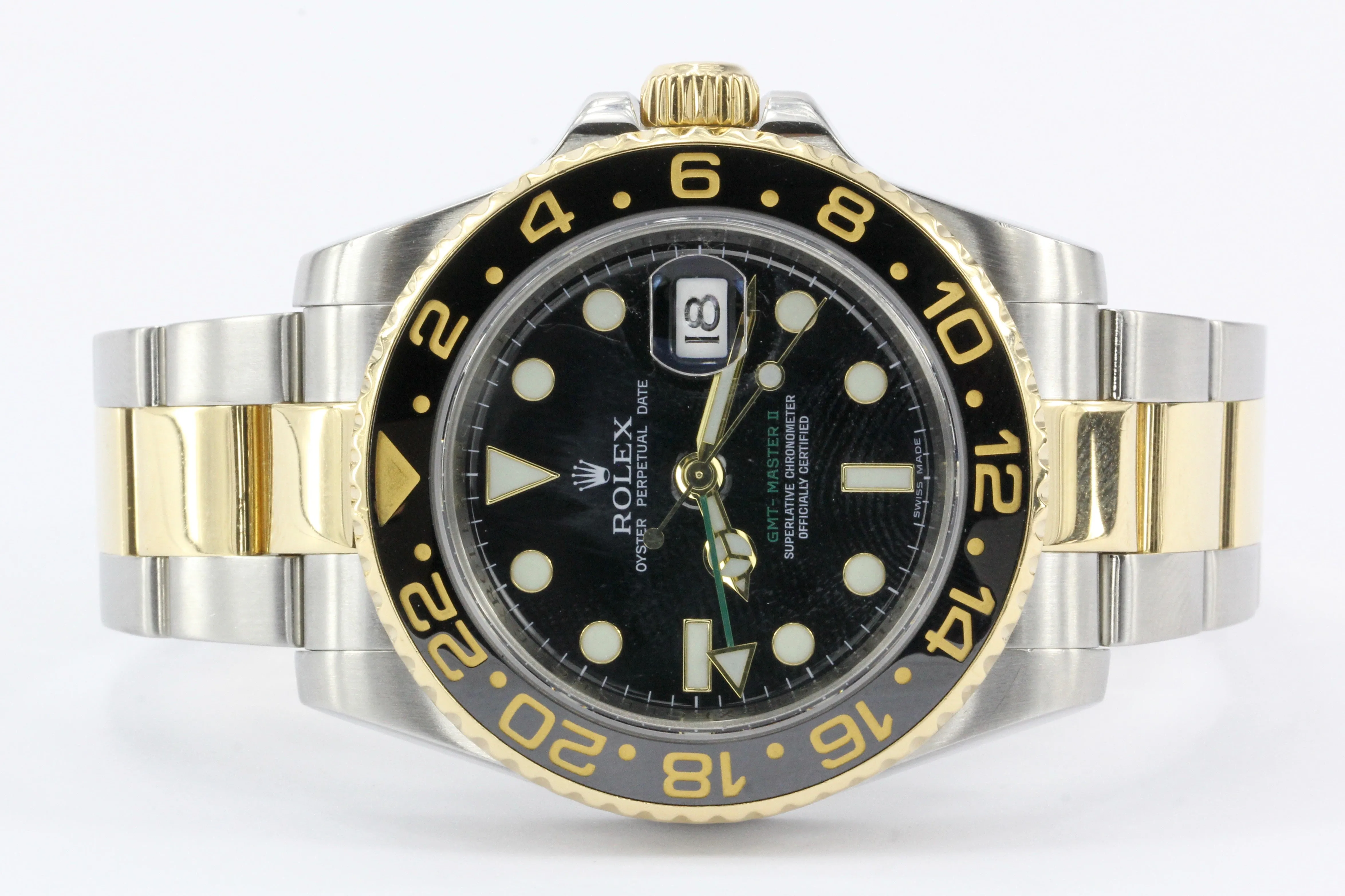Rolex GMT-Master II 116713 Two Tone Black Dial w/ Papers Men's Watch c.2007