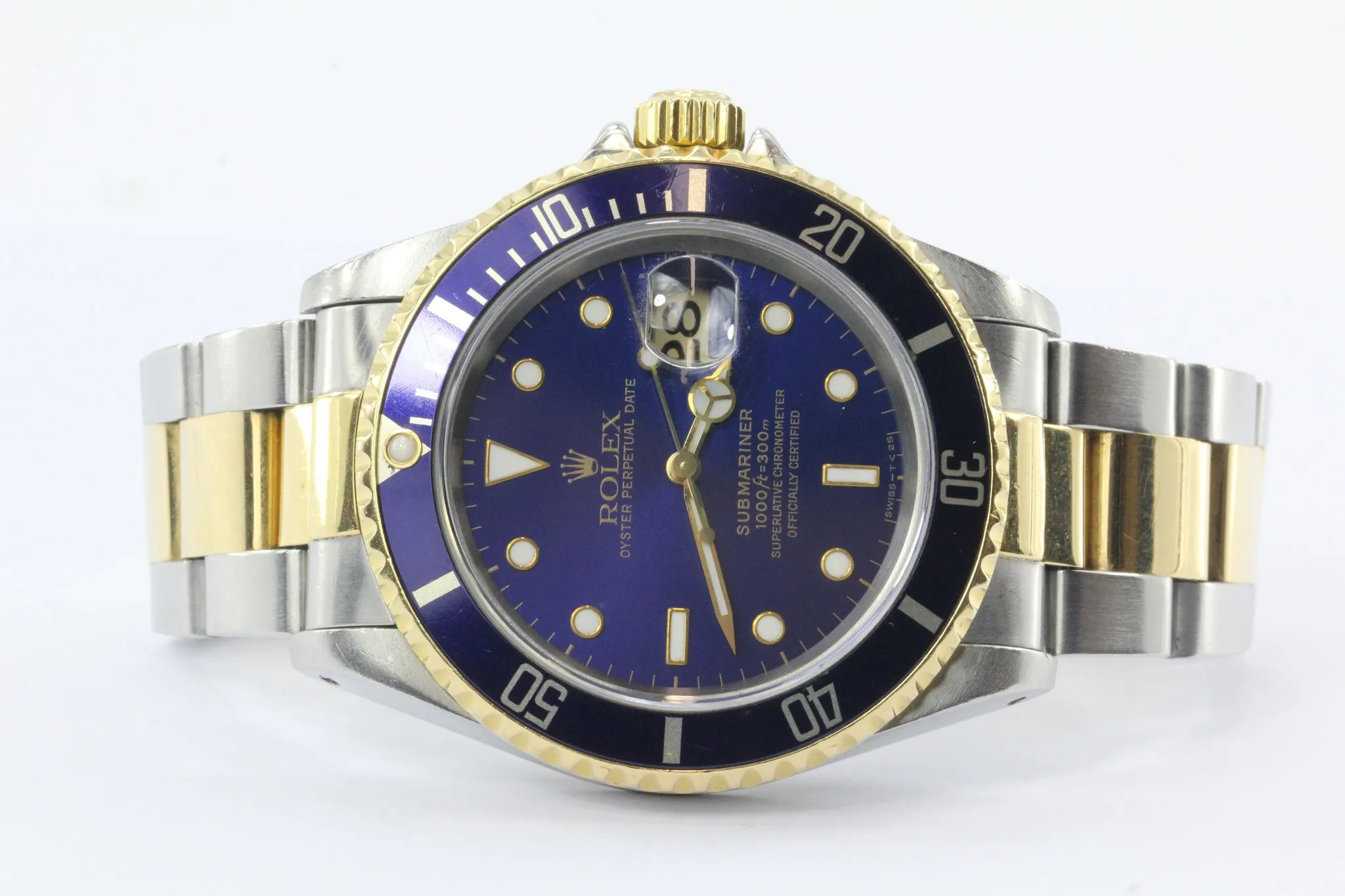 Rolex Submariner Model 16613 Oyster Stainless & 18K Gold Watch