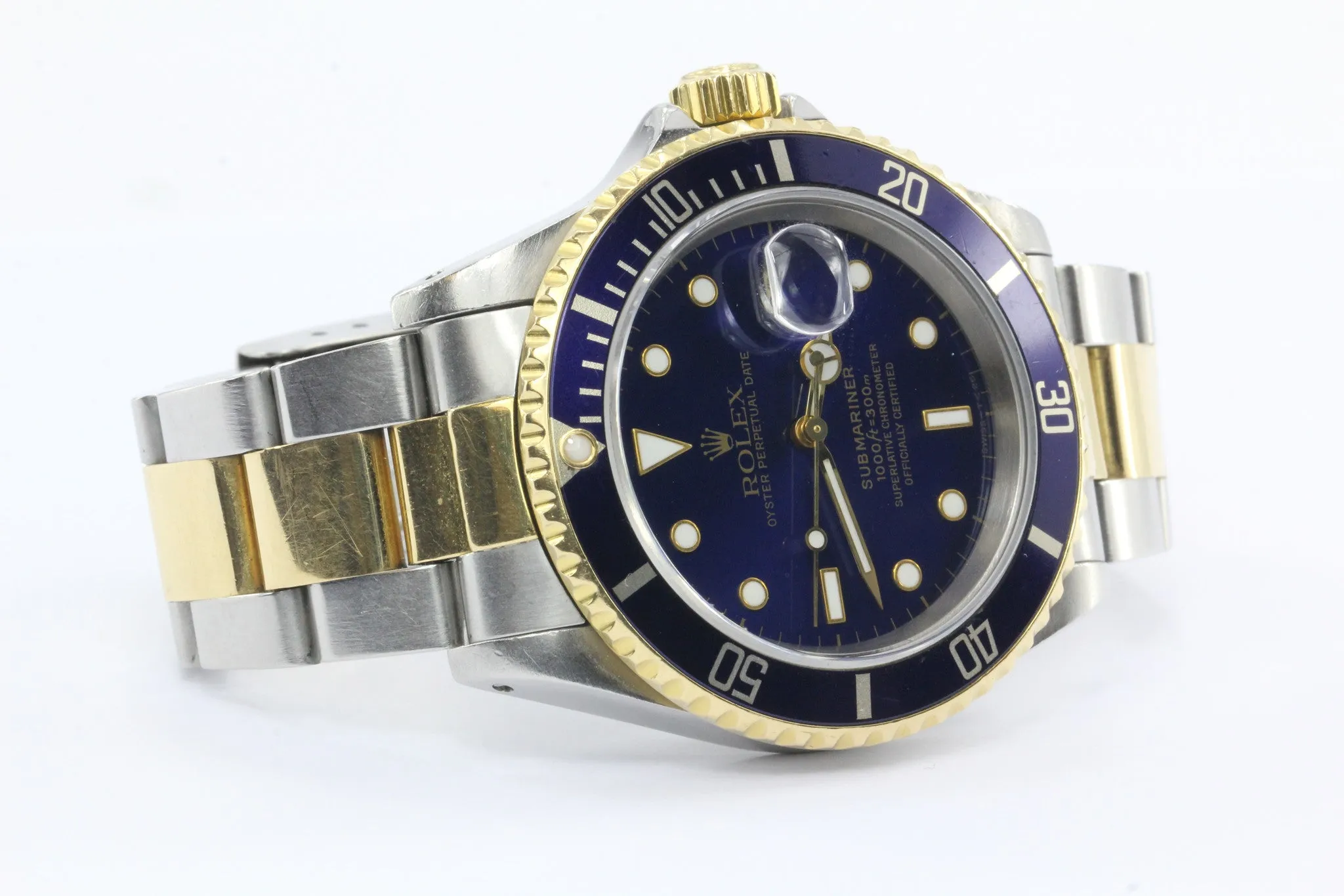 Rolex Submariner Model 16613 Oyster Stainless & 18K Gold Watch
