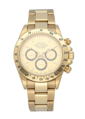 Rolex Zenith Daytona 16528 Yellow Gold Mens Watch