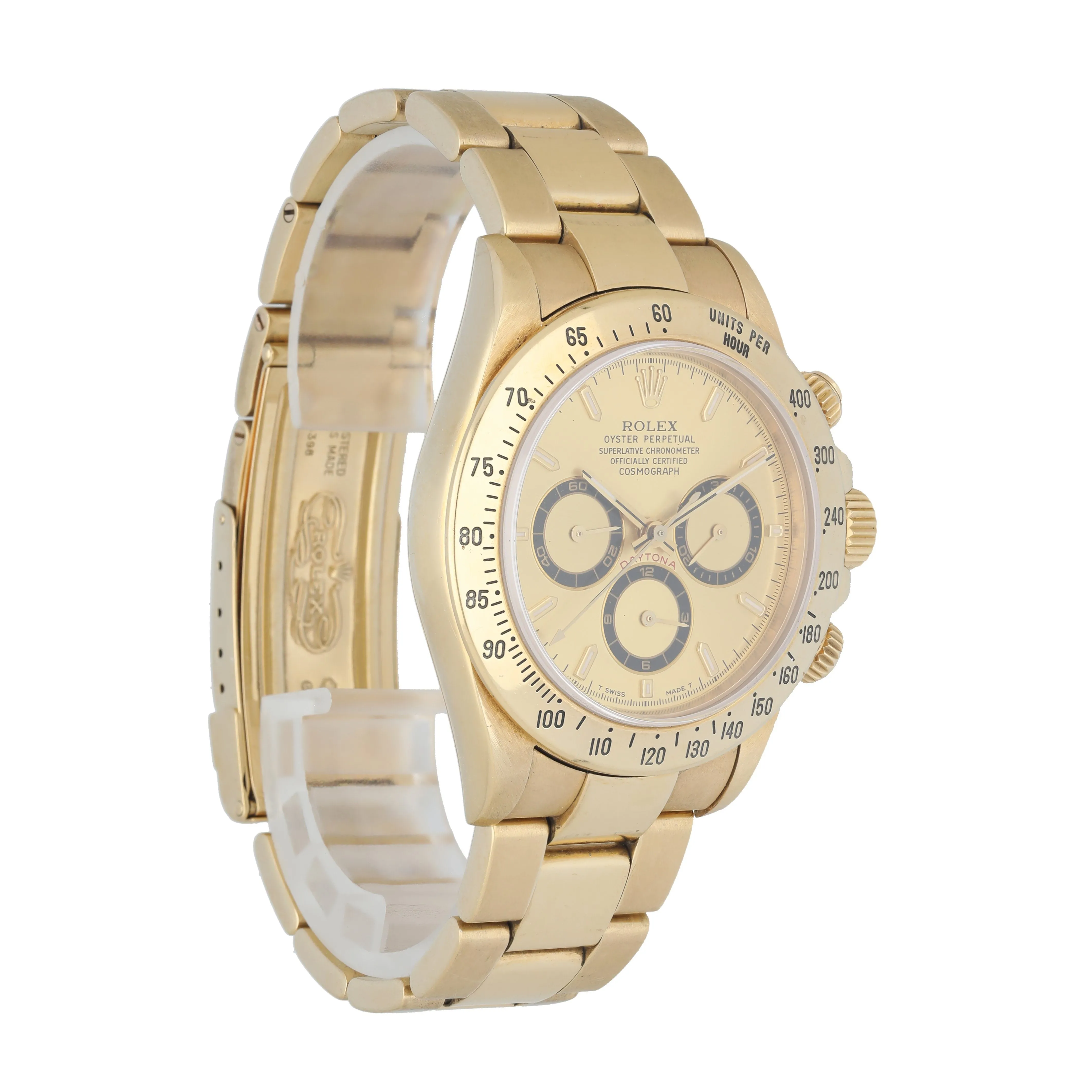 Rolex Zenith Daytona 16528 Yellow Gold Mens Watch