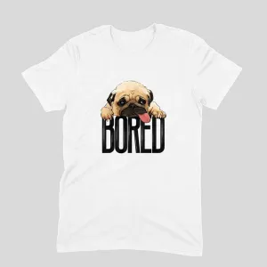 Round Neck T-Shirt (Men) - Bored Pug Baby (10 Colours)