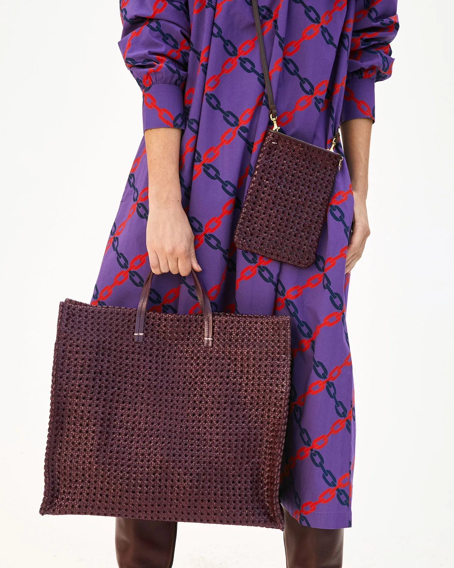 Simple Tote in Plum Rattan
