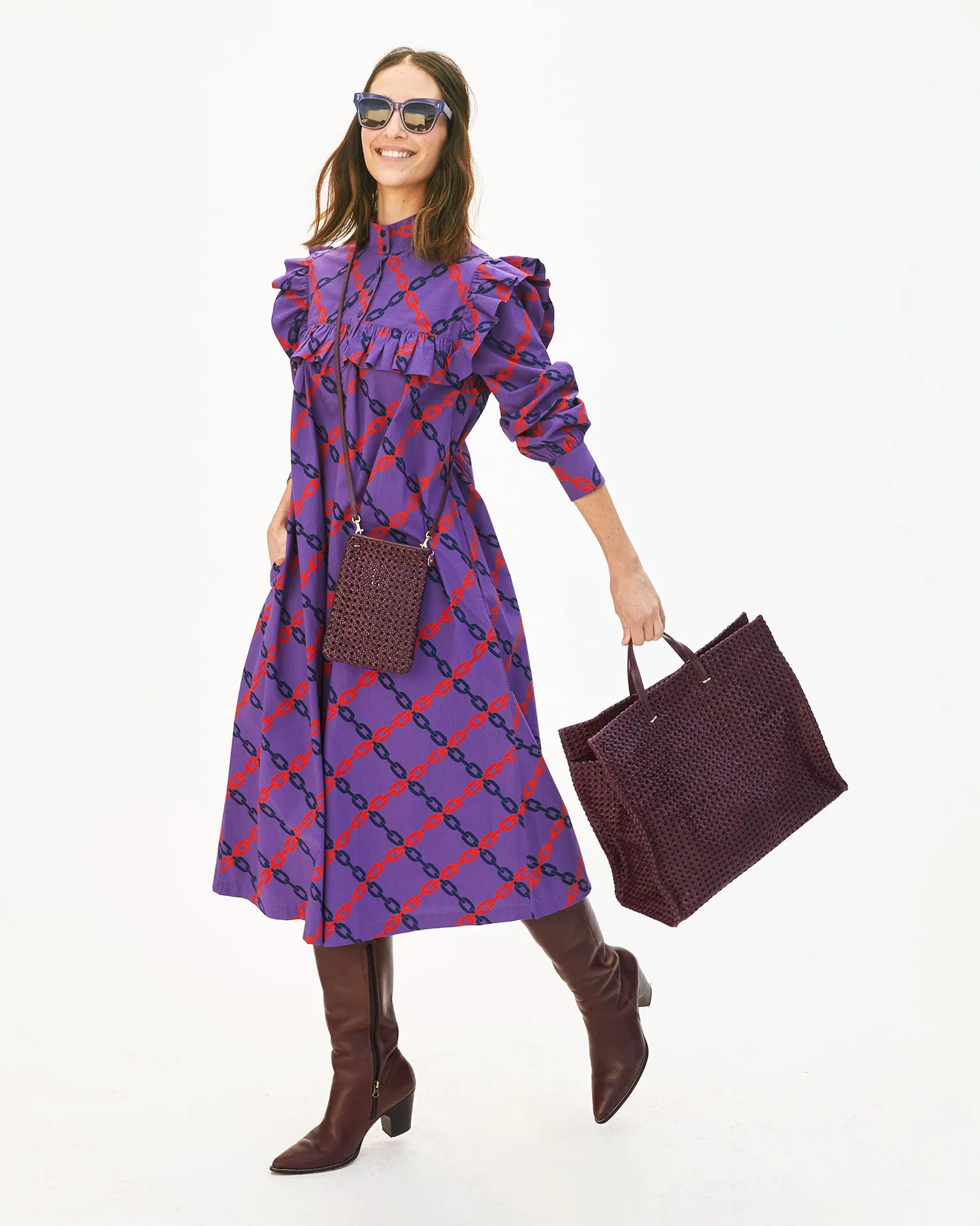 Simple Tote in Plum Rattan