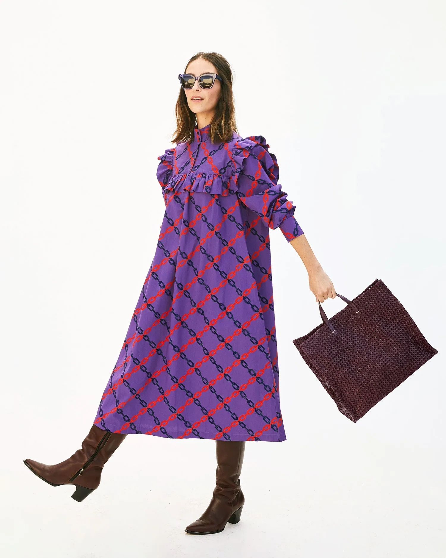 Simple Tote in Plum Rattan