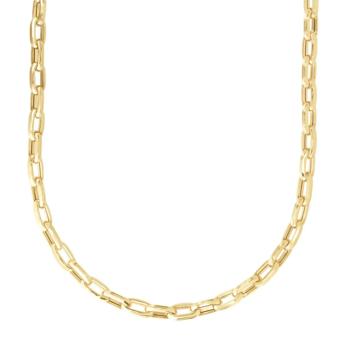 Sincerely, Springer's 14k Yellow Gold Polished Men's Paperclip Chain Bracelet