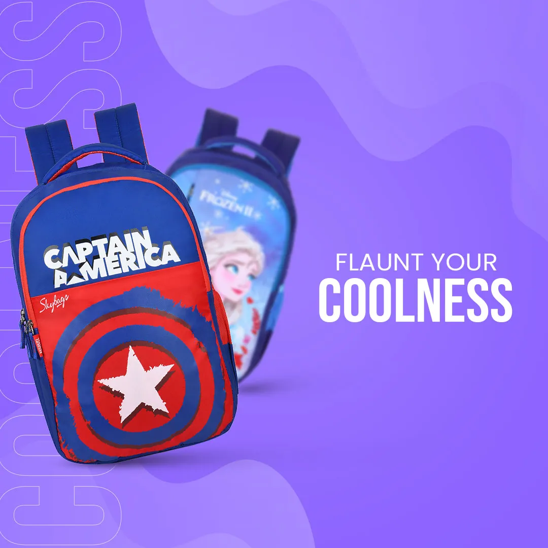 Skybags Marvel Captain America  School Bp 03 Blue