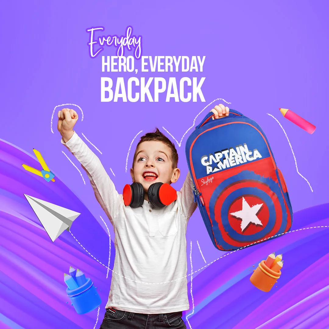 Skybags Marvel Captain America  School Bp 03 Blue
