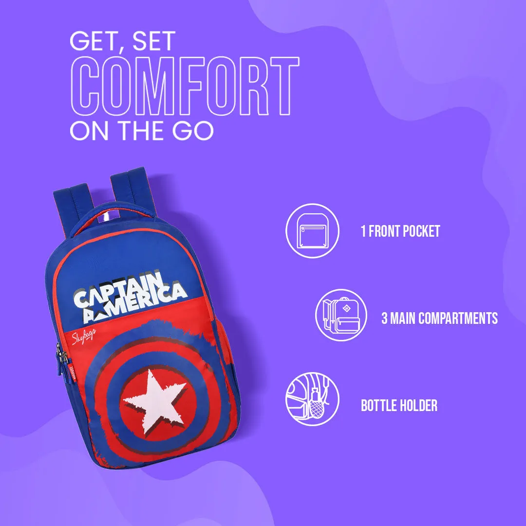 Skybags Marvel Captain America  School Bp 03 Blue