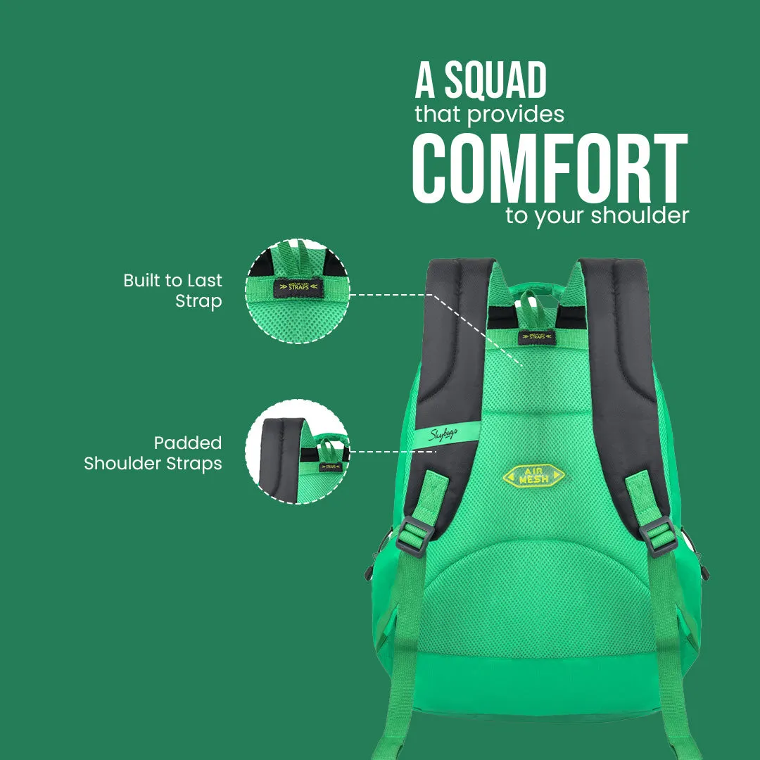 Skybags Squad Nxt 04  School Backpack Teal Green