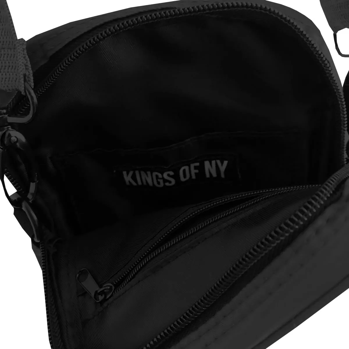 Solid Black Mens Small Crossbody Sling Bag