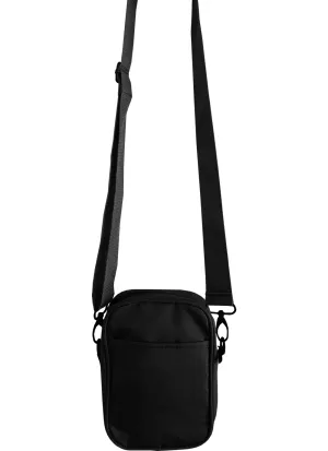 Solid Black Mens Small Crossbody Sling Bag