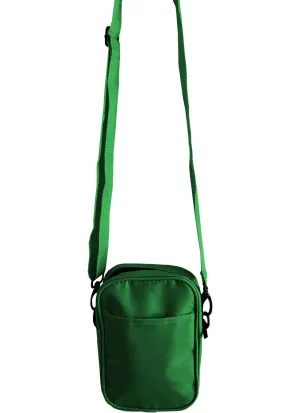 Solid Green Mens Small Crossbody Sling Bag
