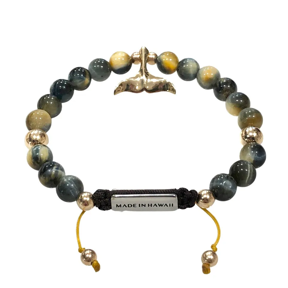 The Whale Tail | 14k Gold & Yellow Tigers Eye