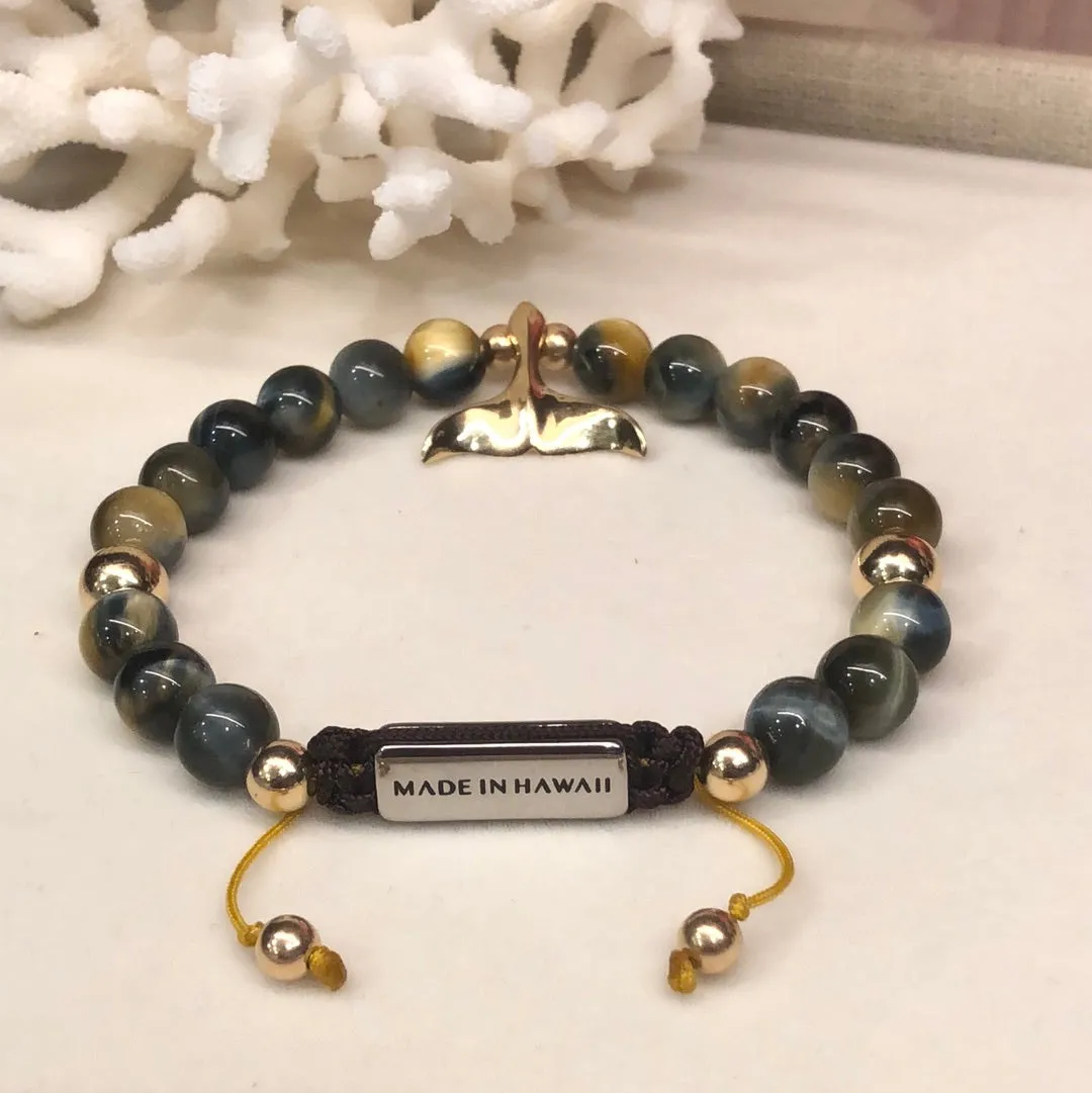 The Whale Tail | 14k Gold & Yellow Tigers Eye