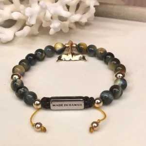The Whale Tail | 14k Gold & Yellow Tigers Eye