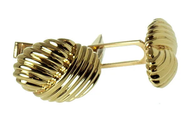 Tiffany & Co. 18kt Gold Ribbed Cufflinks