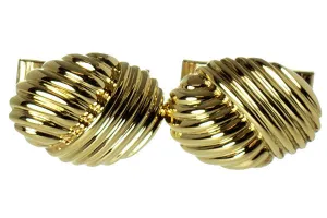 Tiffany & Co. 18kt Gold Ribbed Cufflinks