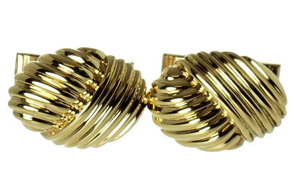 Tiffany & Co. 18kt Gold Ribbed Cufflinks