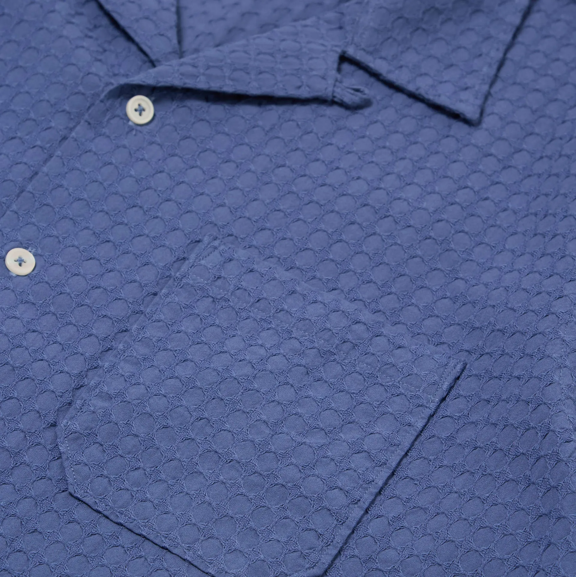 Universal Works Delos Road Shirt Blue