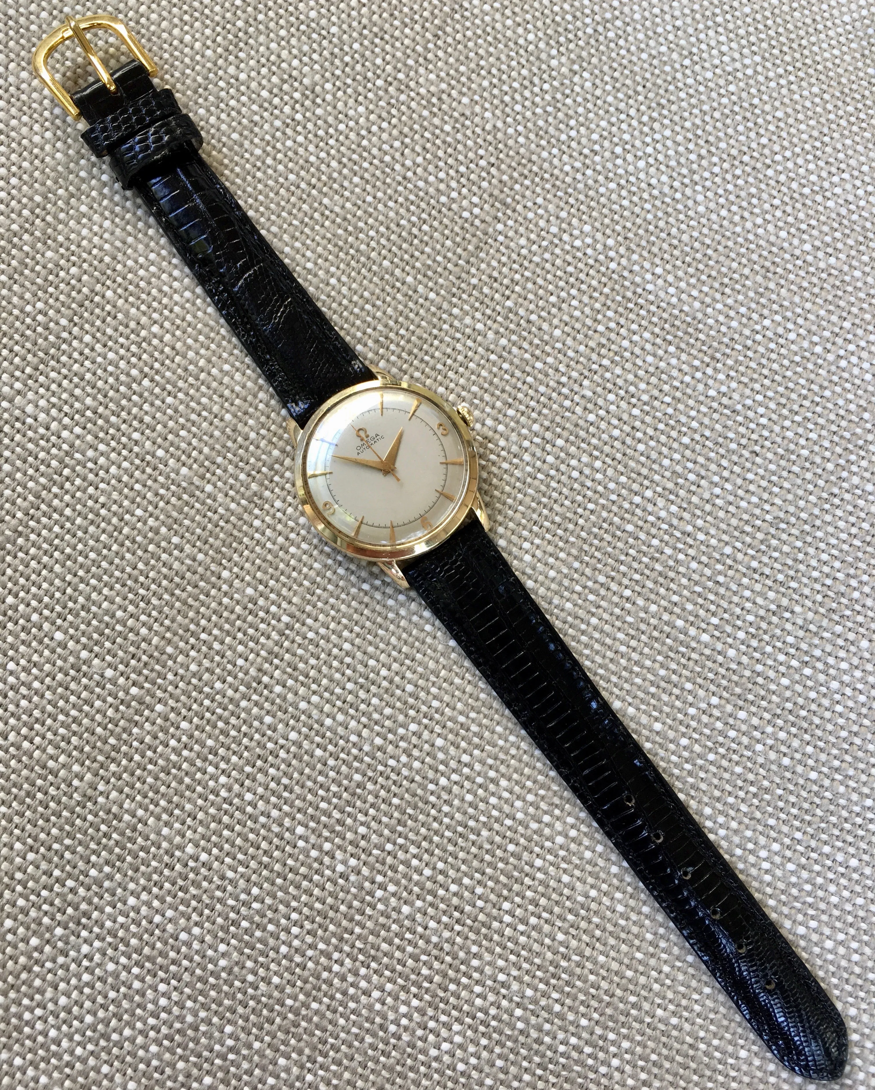 Vintage Omega G6518 14K Yellow Gold 32mm Bumper Automatic Cal. 351 Wristwatch