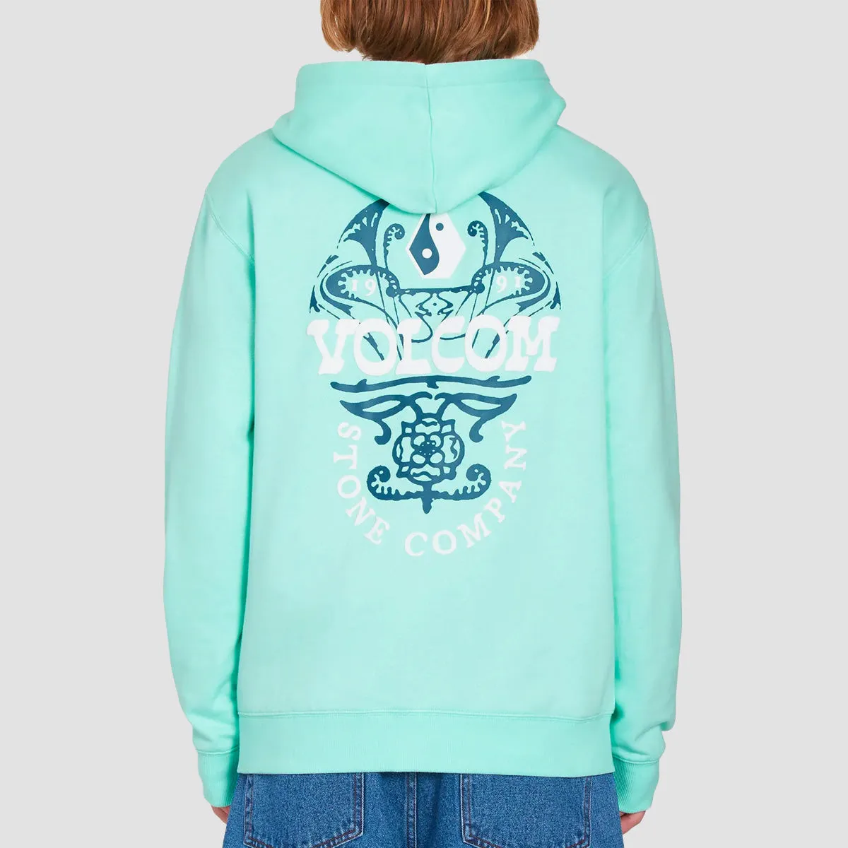 Volcom Puffstone Pullover Hoodie Bottle Green