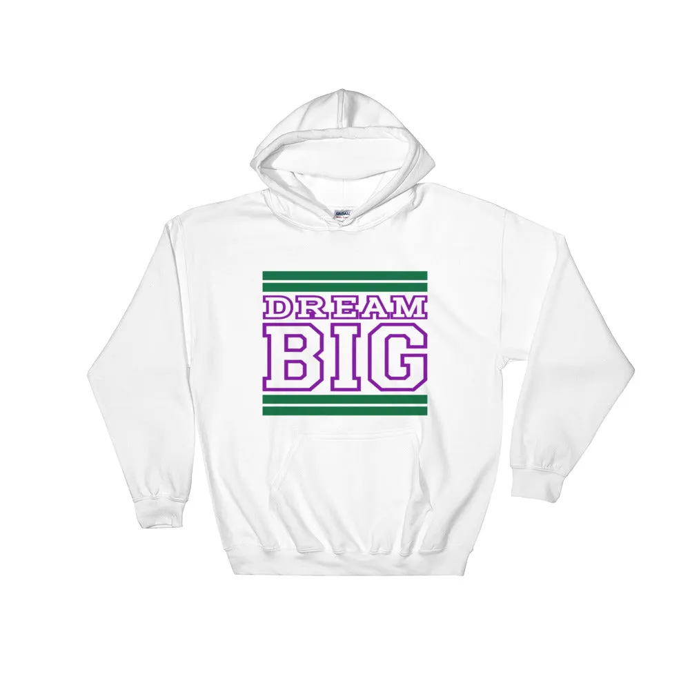 White Green and Purple Hooded Sweatshirt