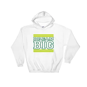 White Lime Green and Green Hooded Sweatshirt