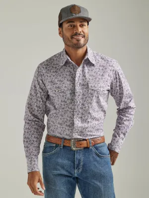 Wrangler Men's 20X Competition Advanced Comfort Purple Western Snap Shirt